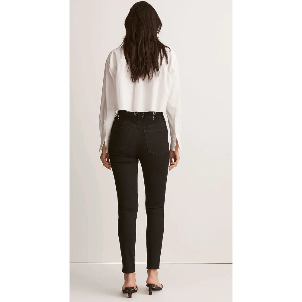 Madewell 10" High-Rise Skinny Jeans Black Stretch  Casual Women's 28 - Picture 4 of 12